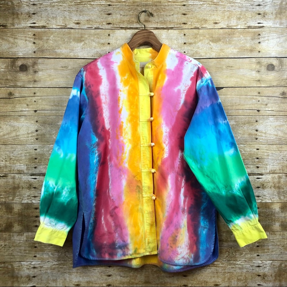 PRIDE Rainbow Tie Dye Relaxed Fit Top Size M